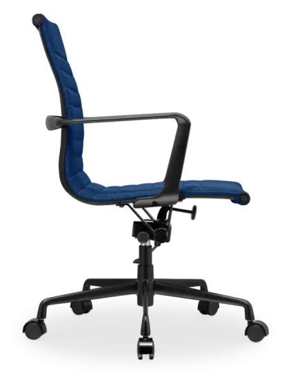 Cavel CD 117 Bureaustoel Blauw Linnen | Zwart Frame