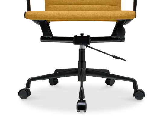 Cavel CD 117 Bureaustoel Oker Linnen | Zwart Frame