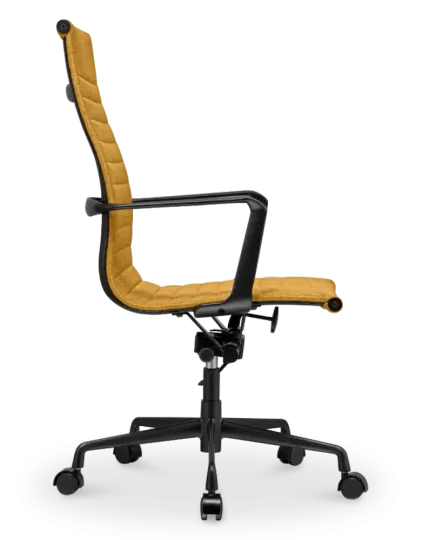 Cavel CD 119 Bureaustoel Oker Linnen | Zwart Frame