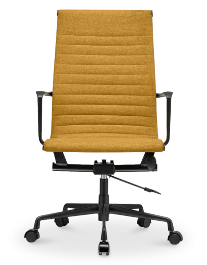 Cavel CD 119 Bureaustoel Oker Linnen | Zwart Frame