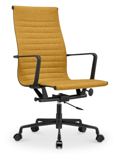 Cavel CD 119 Bureaustoel Oker Linnen | Zwart Frame