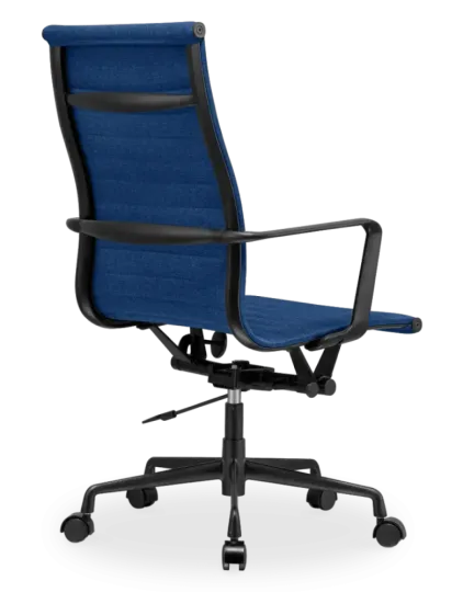 Cavel CD 119 Bureaustoel Blauw Linnen | Zwart Frame