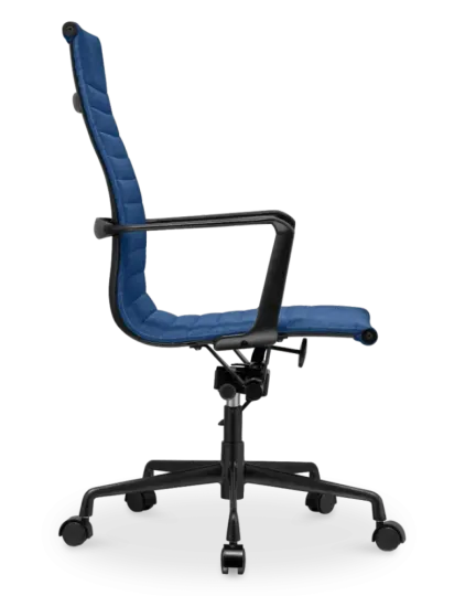 Cavel CD 119 Bureaustoel Blauw Linnen | Zwart Frame