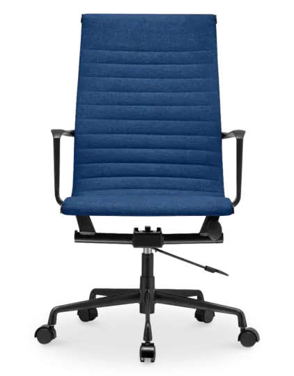 Cavel CD 119 Bureaustoel Blauw Linnen | Zwart Frame