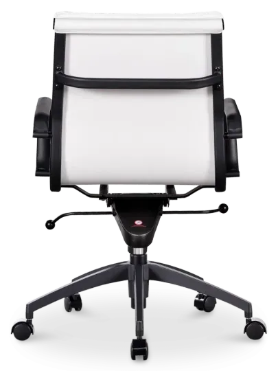 Diamond Softpad Bureaustoel Wit | Lage Rug