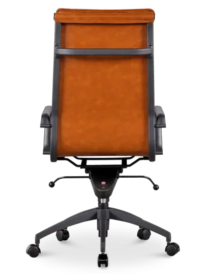 Diamond Softpad Bureaustoel Cognac | Hoge Rug
