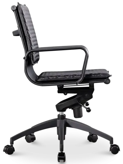 Diamond Softpad Bureaustoel Zwart | Lage Rug