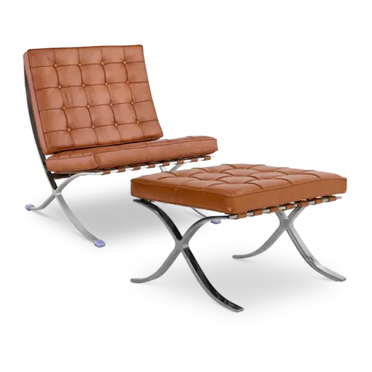 Paviljoen Chair XL Cognac/Bruin Leer