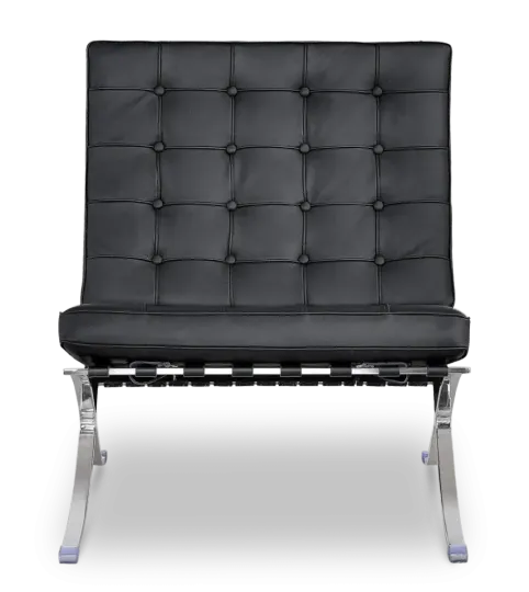 Paviljoen Chair XL Zwart Leer