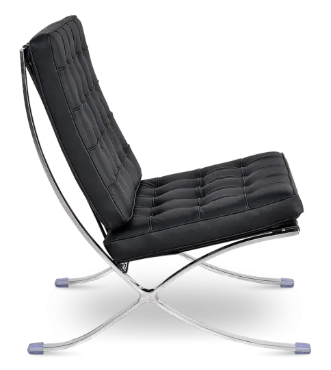 Paviljoen Chair XL Zwart Leer