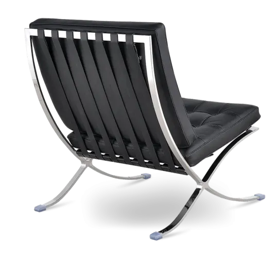 Paviljoen Chair XL Zwart Leer