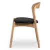 Bow Eetkamerstoel | Essen Hout | Zwart PU Leer