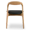 Bow Eetkamerstoel | Essen Hout | Zwart PU Leer