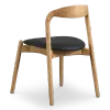 Bow Eetkamerstoel | Essen Hout | Zwart PU Leer
