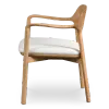 Kennedy Eetkamerstoel | Essen Hout | Wit Teddy / Boucle