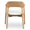 Kennedy Eetkamerstoel | Essen Hout | Wit Teddy / Boucle