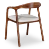 Artson Eetkamerstoel | Walnoot Hout | Wit PU Leer