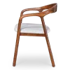 Artson Eetkamerstoel | Walnoot Hout | Wit Boucle