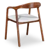 Artson Eetkamerstoel | Walnoot Hout | Wit Boucle