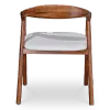 Artson Eetkamerstoel | Walnoot Hout | Wit Boucle