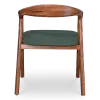Artson Eetkamerstoel | Walnoot Hout | Groen PU Leer