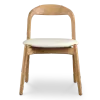 Bow Eetkamerstoel | Essen Hout | Offwhite PU Leer