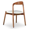 Bow Eetkamerstoel | Walnoot Hout | Offwhite PU Leer
