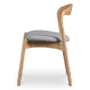 Bow Eetkamerstoel | Essen Hout | Grijs Boucle