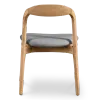 Bow Eetkamerstoel | Essen Hout | Grijs Boucle
