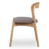Bow Eetkamerstoel | Essen Hout | Grijs Bruin Chenille