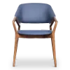 Japandi Eetkamerstoel Candorra | Blauw | Walnoot
