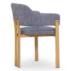 Japandi Eetkamerstoel Isamu | Blauw OTE | Eiken Onderstel