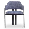 Japandi Eetkamerstoel Isamu | Blauw OTE | Zwart Onderstel