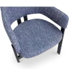 Japandi Eetkamerstoel Isamu | Blauw OTE | Zwart Onderstel