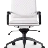 Diamond Softpad Bureaustoel Wit | Lage Rug