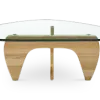Japandi Salontafel Sabi | Glazen Blad | Essen Onderstel
