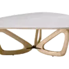 Japandi Salontafel Butterfly | Wit Keramiek | Essen Onderstel