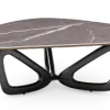 Japandi Salontafel Butterfly | Antraciet Keramiek | Zwart Onderstel