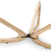 Japandi Salontafel Butterfly | Glazen Blad | Essen Onderstel