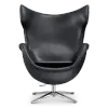 Flag Chair Zwart Leer