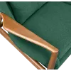 Cavel Flyder Scandinavische Lounge Chair Teddy Groen Walnoot