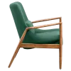 Cavel Flyder Scandinavische Lounge Chair Teddy Groen Walnoot