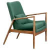 Cavel Flyder Scandinavische Lounge Chair Teddy Groen Walnoot