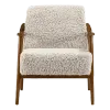 Cavel Hezel Scandinavische Lounge Chair Teddy Taupe Walnoot