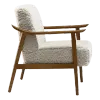 Cavel Hezel Scandinavische Lounge Chair Teddy Taupe Walnoot