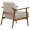 Cavel Hezel Scandinavische Lounge Chair Teddy Taupe Walnoot