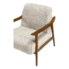 Cavel Hezel Scandinavische Lounge Chair Teddy Taupe Walnoot