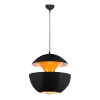 Hanglamp Peach | Mat Zwart / Goud