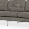 Italo Drie Zits Elegant Silver Grey Velvet