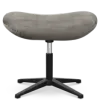Flegg Ottoman / Hocker Elegant Silver Velvet